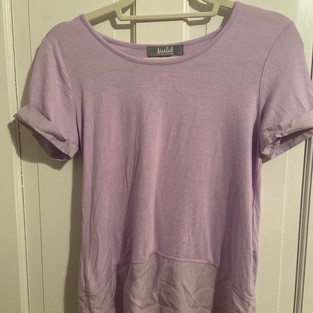 Purple peplum top